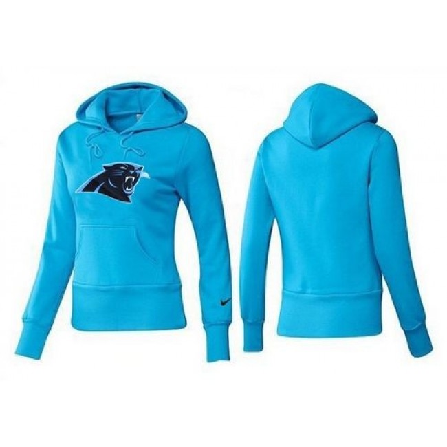 Women's Carolina Panthers Logo Pullover Hoodie Blue Jersey