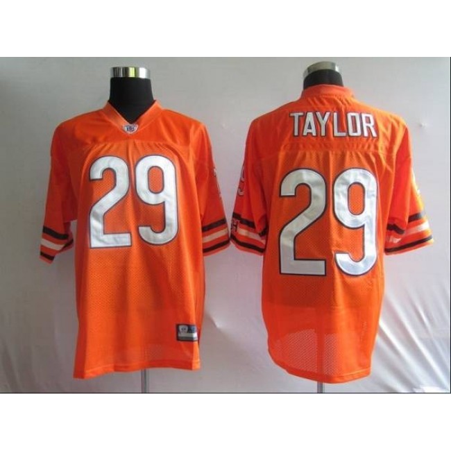 Bears #29 Chester Taylor Orange Stitched NFL Jersey