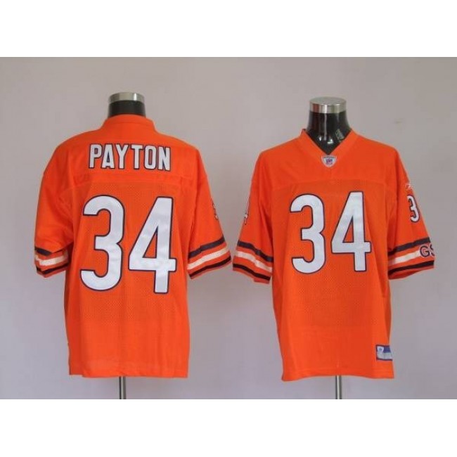 Bears #34 Walter Payton Orange Stitched NFL Jersey