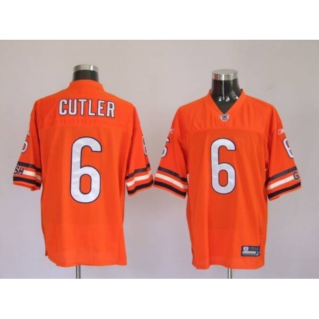 Bears #6 Jay Cutler Orange Stitched NFL Jersey