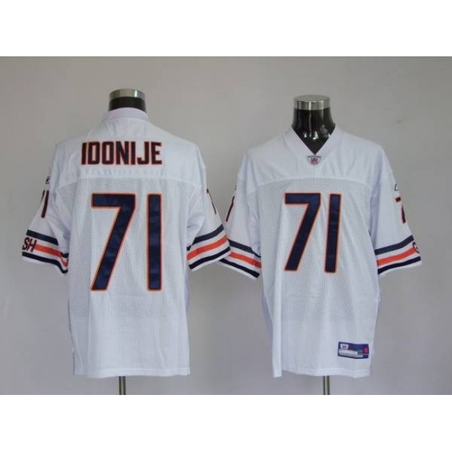 Bears #71 Israel Idonije White Stitched NFL Jersey