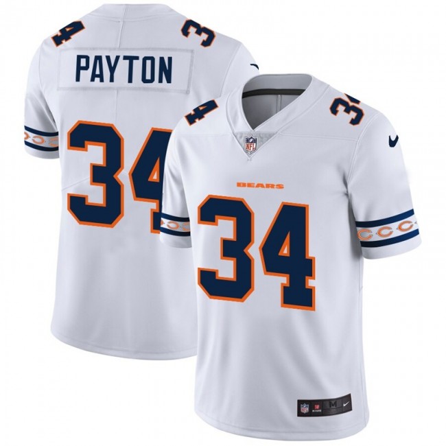 Chicago Bears #34 Walter Payton Nike White Team Logo Vapor Limited NFL Jersey