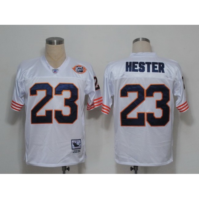 Mitchell and Ness Bears 23 Devin Hester Throwback White NFL Jersey