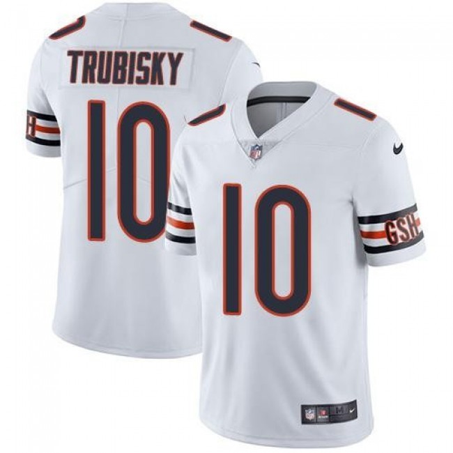 Chicago Bears #10 Mitchell Trubisky White Youth Stitched NFL Vapor Untouchable Limited Jersey