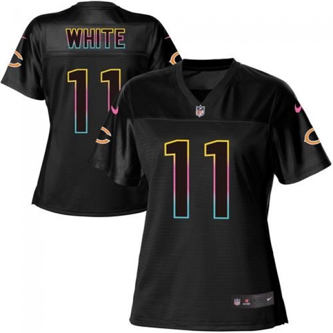 Women's Bears #11 Kevin White Black NFL Game Jersey