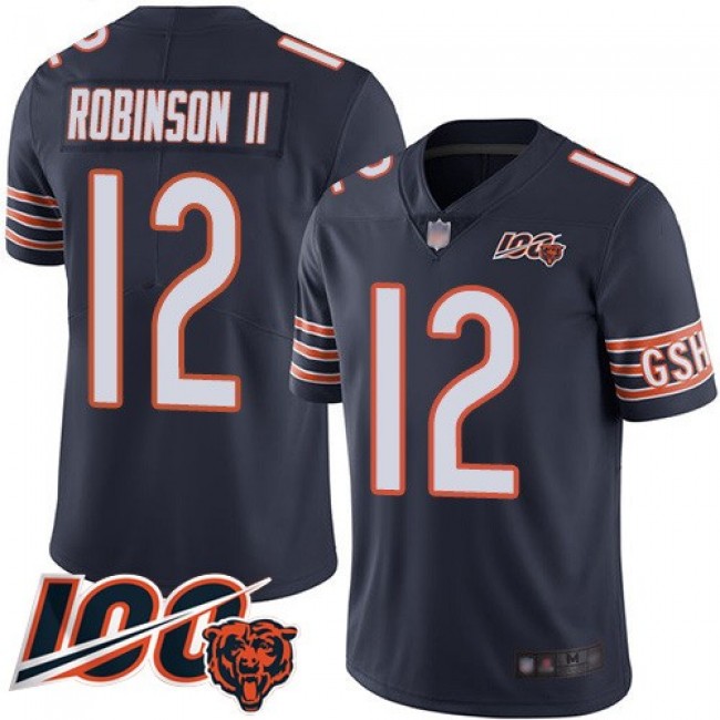 Nike Bears #12 Allen Robinson II Navy Blue Team Color Men's Stitched NFL 100th Season Vapor Limited Jersey