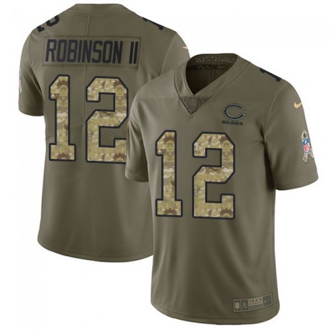 Nike Bears #12 Allen Robinson II Olive/Camo Men's Stitched NFL Limited 2017 Salute To Service Jersey