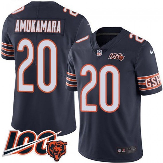 Nike Bears #20 Prince Amukamara Navy Blue Team Color Men's 100th Season Stitched NFL Vapor Untouchable Limited Jersey