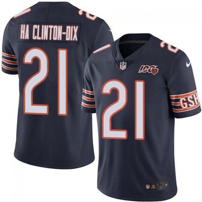 Nike Bears #21 Ha Ha Clinton-Dix Navy Blue Team Color Men's 100th Season Stitched NFL Vapor Untouchable Limited Jersey