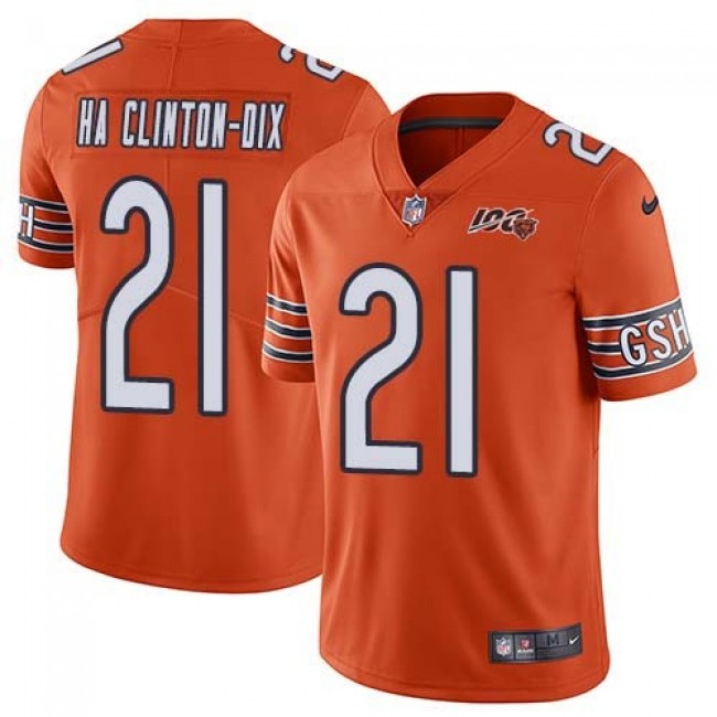 Nike Bears #21 Ha Ha Clinton-Dix Orange Men's 100th Season Stitched NFL Limited Rush Jersey