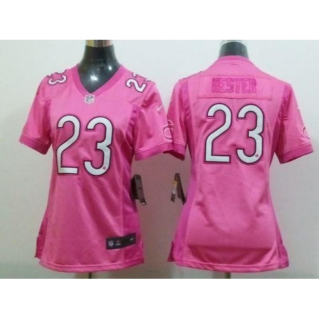 Women's Bears #23 Devin Hester Pink Be Luv'd Stitched NFL Elite Jersey