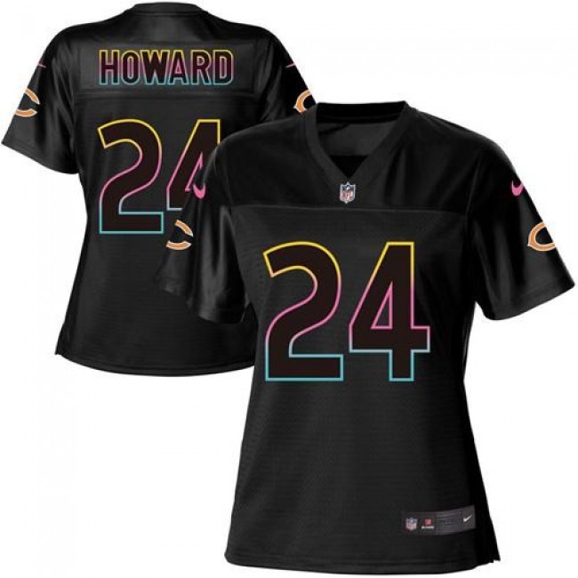 Women's Bears #24 Jordan Howard Black NFL Game Jersey