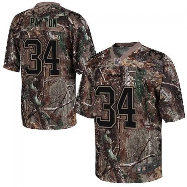 Nike Bears #34 Walter Payton Camo Men's Stitched NFL Realtree Elite Jersey