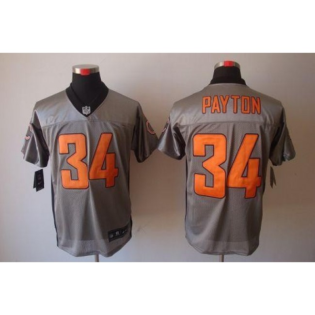 Nike Bears #34 Walter Payton Grey Shadow Men's Stitched NFL Elite Jersey