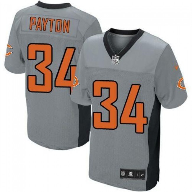 Chicago Bears #34 Walter Payton Grey Shadow Youth Stitched NFL Elite Jersey