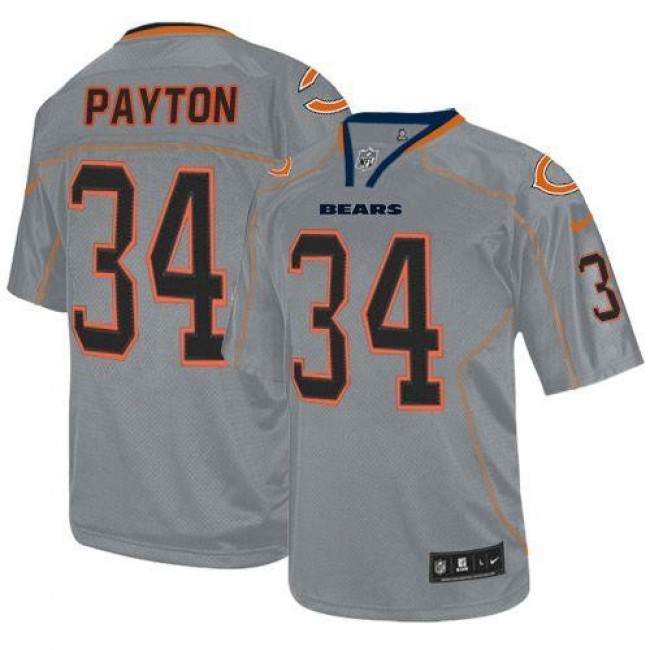 Chicago Bears #34 Walter Payton Lights Out Grey Youth Stitched NFL Elite Jersey