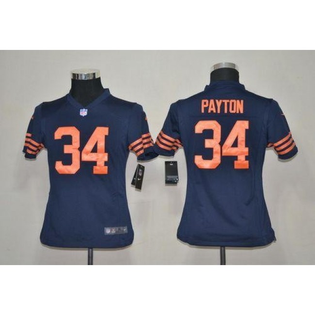 Chicago Bears #34 Walter Payton Navy Blue Alternate Youth Stitched NFL Elite Jersey