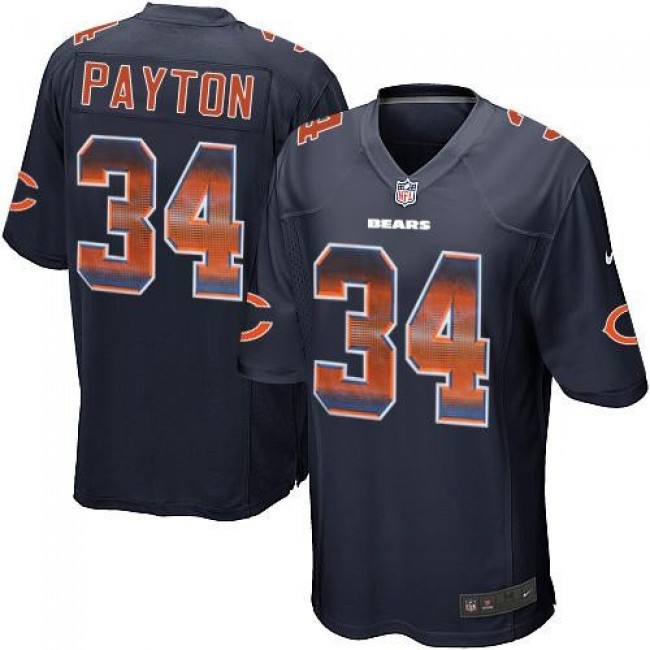 Nike Bears #34 Walter Payton Navy Blue Team Color Men's Stitched NFL Limited Strobe Jersey