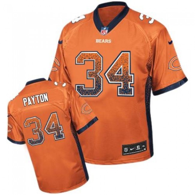 Chicago Bears #34 Walter Payton Orange Alternate Youth Stitched NFL Elite Drift Fashion Jersey