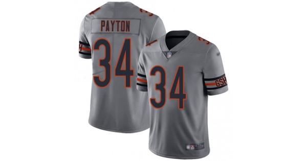 NFL Jersey Save Up To-Nike Bears #34 Walter Payton Silver Men's