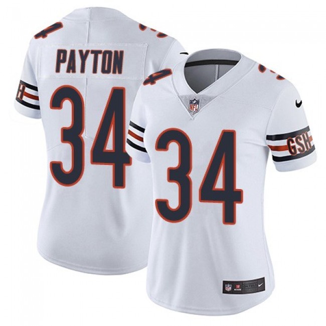 فزت Nike Bears #34 Walter Payton White Women's Stitched NFL 100th Season Vapor Limited Jersey مبيد الوزغ من ساكو