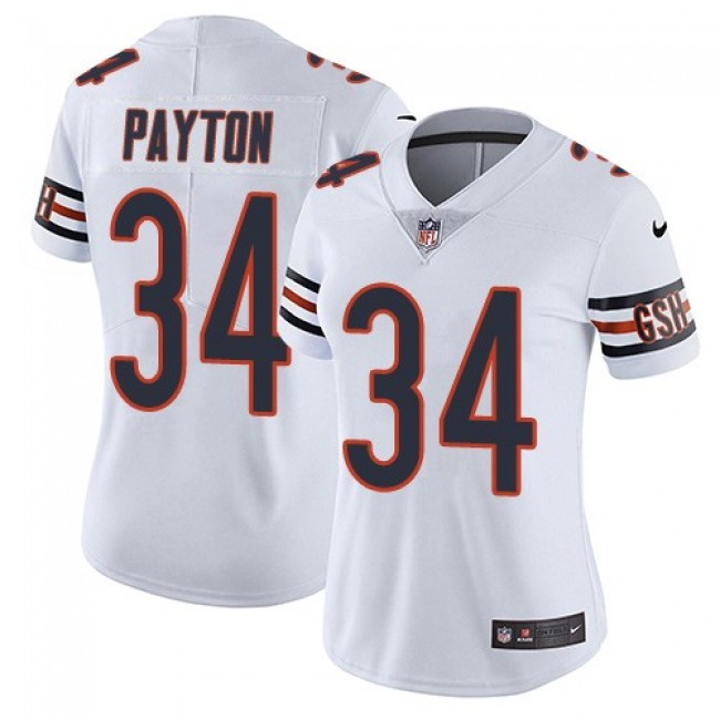 Women's Bears #34 Walter Payton White Stitched NFL Vapor Untouchable Limited Jersey