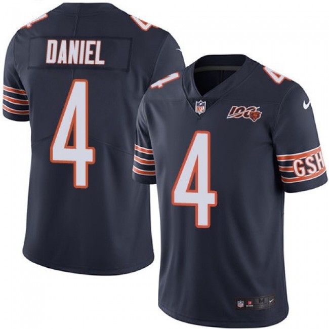 Nike Bears #4 Chase Daniel Navy Blue Team Color Men's 100th Season Stitched NFL Vapor Untouchable Limited Jersey