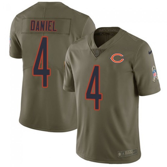 Nike Bears #4 Chase Daniel Olive Men's Stitched NFL Limited 2017 Salute To Service Jersey