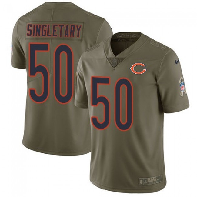 Nike Bears #50 Mike Singletary Olive Men's Stitched NFL Limited 2017 Salute To Service Jersey