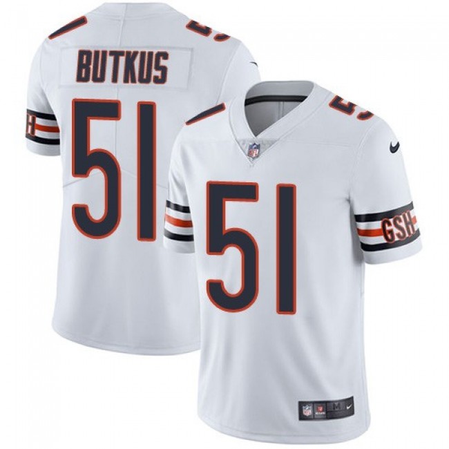 Nike Bears #51 Dick Butkus White Men's Stitched NFL Vapor Untouchable Limited Jersey