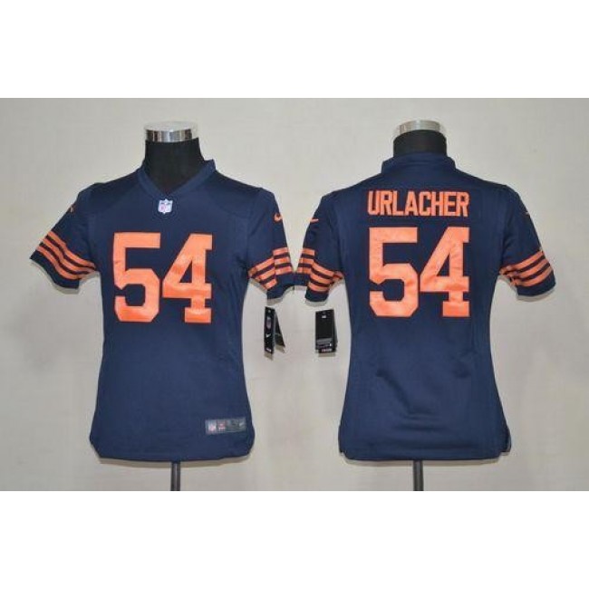 Chicago Bears #54 Brian Urlacher Navy Blue Alternate Youth Stitched NFL Elite Jersey