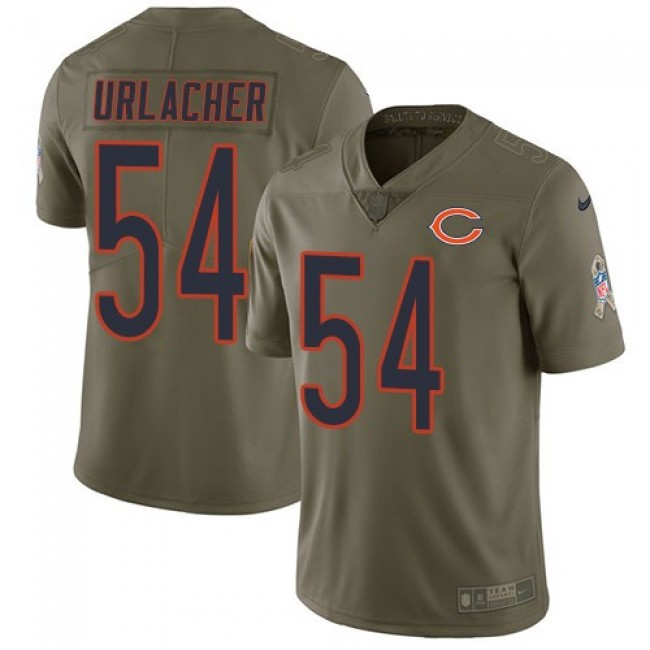 Nike Bears #54 Brian Urlacher Olive Men's Stitched NFL Limited 2017 Salute To Service Jersey