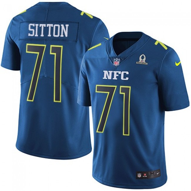 Chicago Bears #71 Josh Sitton Navy Youth Stitched NFL Limited NFC 2017 Pro Bowl Jersey