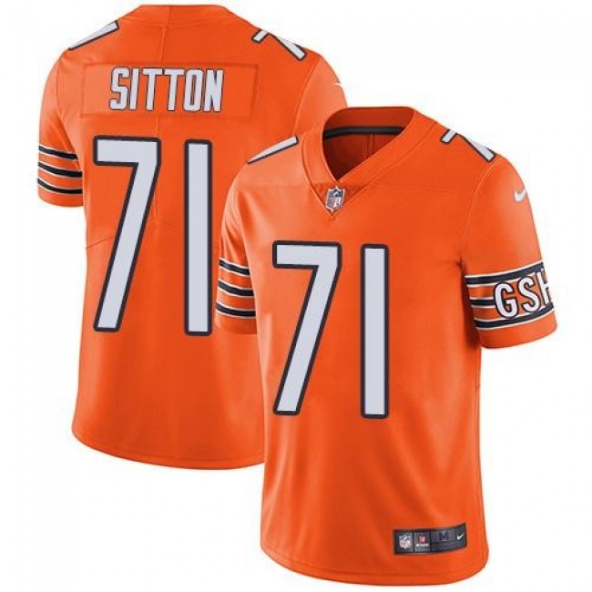 Chicago Bears #71 Josh Sitton Orange Youth Stitched NFL Limited Rush Jersey