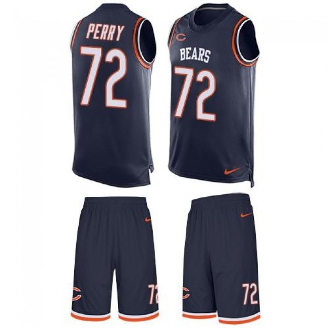Nike Bears #72 William Perry Navy Blue Team Color Men's Stitched NFL Limited Tank Top Suit Jersey