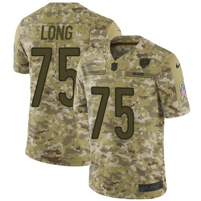 Nike Bears #75 Kyle Long Camo Men's Stitched NFL Limited 2018 Salute To Service Jersey