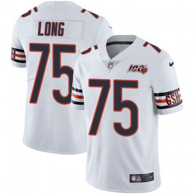 Nike Bears #75 Kyle Long White Men's 100th Season Stitched NFL Vapor Untouchable Limited Jersey