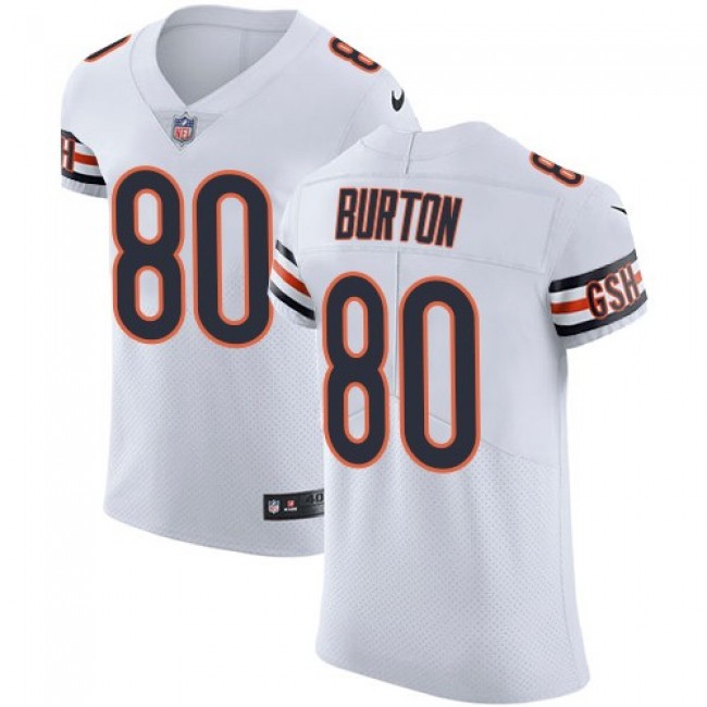 Nike Bears #80 Trey Burton White Men's Stitched NFL Vapor Untouchable Elite Jersey