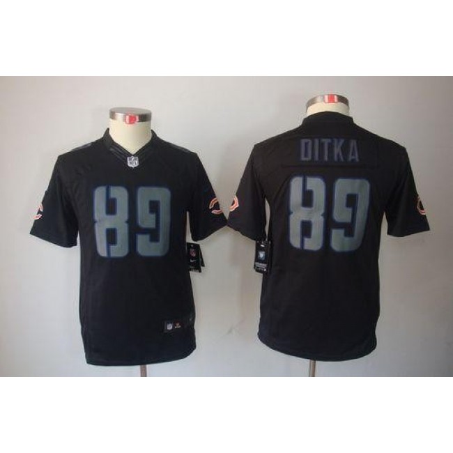 Chicago Bears #89 Mike Ditka Black Impact Youth Stitched NFL Limited Jersey
