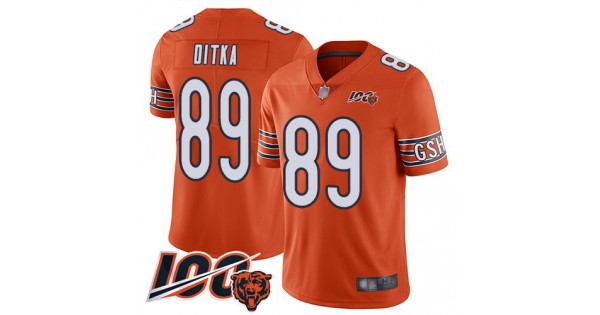 ادراج مكتب Bears #89 Mike Ditka Orange Men's Stitched Football Limited Rush 100th Season Jersey مخرج خمسة