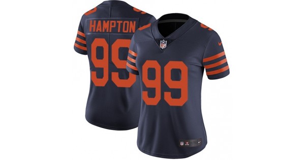 التحدث Classic Cheap NFL Jersey-Women's Bears #99 Dan Hampton Navy Blue ... التحدث