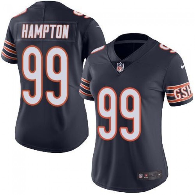 Women's Bears #99 Dan Hampton Navy Blue Team Color Stitched NFL Vapor Untouchable Limited Jersey