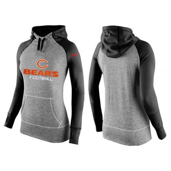 Women's Chicago Bears Hoodie Grey Black Jersey