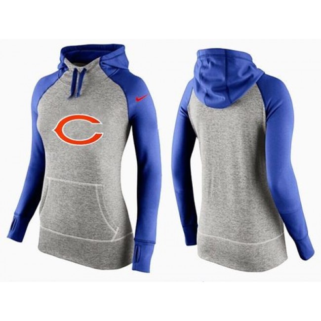 Women's Chicago Bears Hoodie Grey Blue Jersey