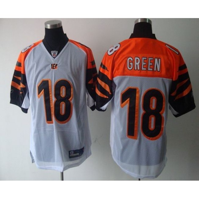 Bengals #18 A.J. Green White Stitched NFL Jersey