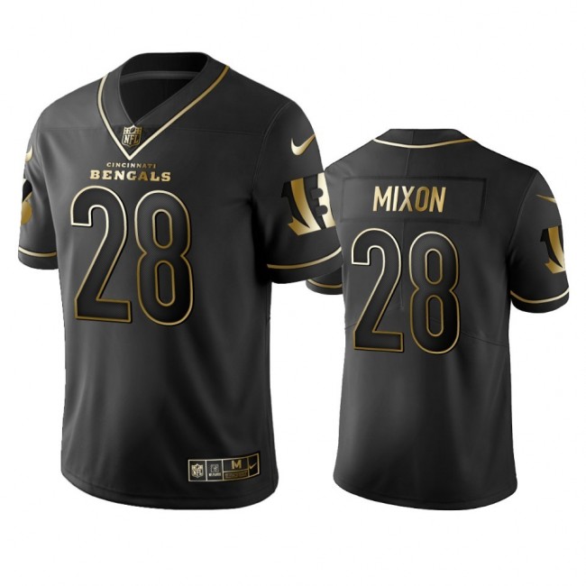 Bengals #28 Joe Mixon Men's Stitched NFL Vapor Untouchable Limited Black Golden Jersey