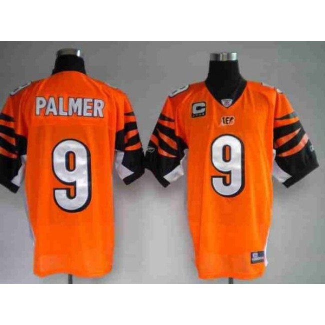 Bengals #9 Carson Palmer Orange Stitched NFL Jersey