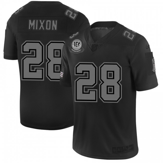 Cincinnati Bengals #28 Joe Mixon Men's Nike Black 2019 Salute to Service Limited Stitched NFL Jersey