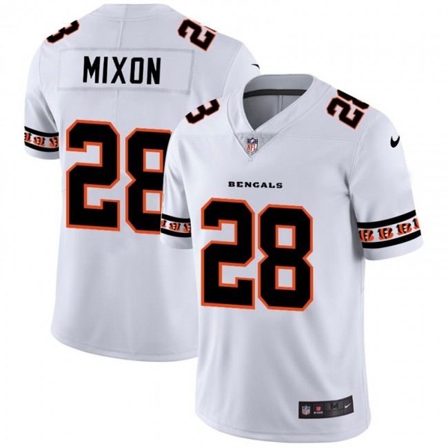 Cincinnati Bengals #28 Joe Mixon Nike White Team Logo Vapor Limited NFL Jersey