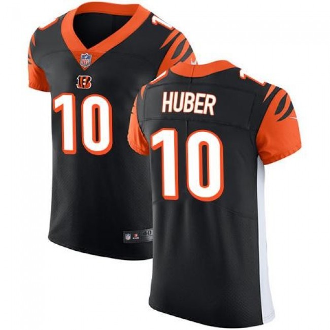 Nike Bengals #10 Kevin Huber Black Team Color Men's Stitched NFL Vapor Untouchable Elite Jersey